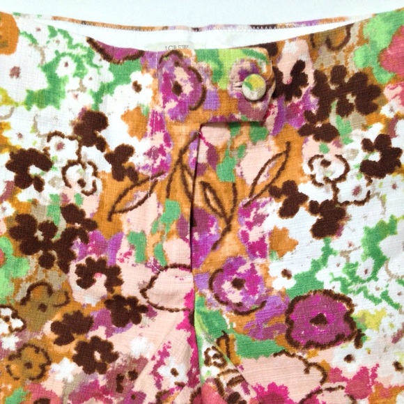 J Crew pink desert multi floral stretch shorts 4 - Picture 8 of 8